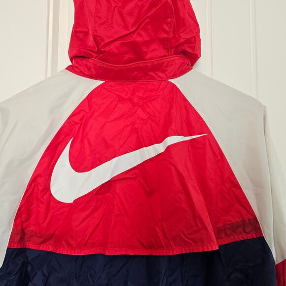 Nike Windrunner Full Zip Jacket Mens Small Red Blue Colorblock Retro Streetwear - Picture 6 of 12